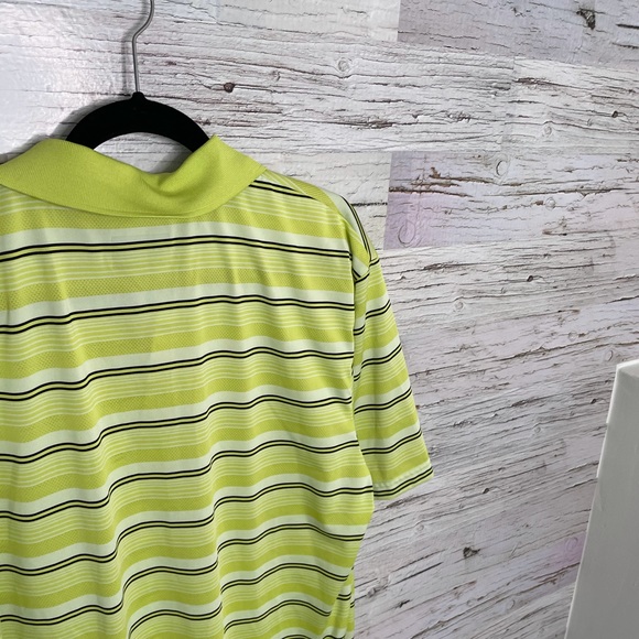 PGA tour yellow striped golf shirt XL top polo - Picture 8 of 10